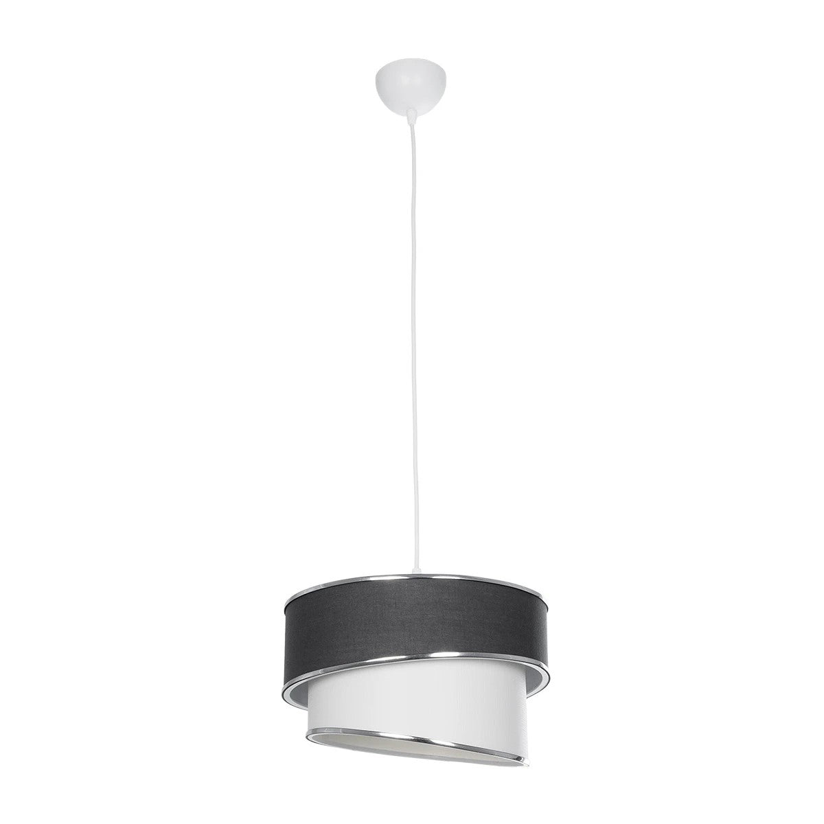 SONIA 203-0123 Μοντέρνο Κρεμαστό Φωτιστικό Οροφής με Ντουί 1 x E27 AC 220-240V IP20 - Γκρι & Λευκό - Μ30 x Π30 x Υ24