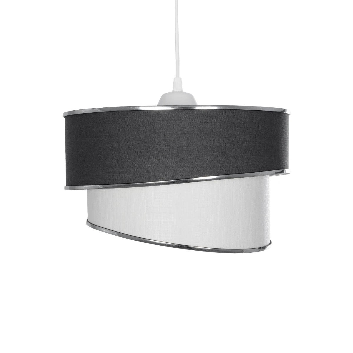 SONIA 203-0123 Μοντέρνο Κρεμαστό Φωτιστικό Οροφής με Ντουί 1 x E27 AC 220-240V IP20 - Γκρι & Λευκό - Μ30 x Π30 x Υ24