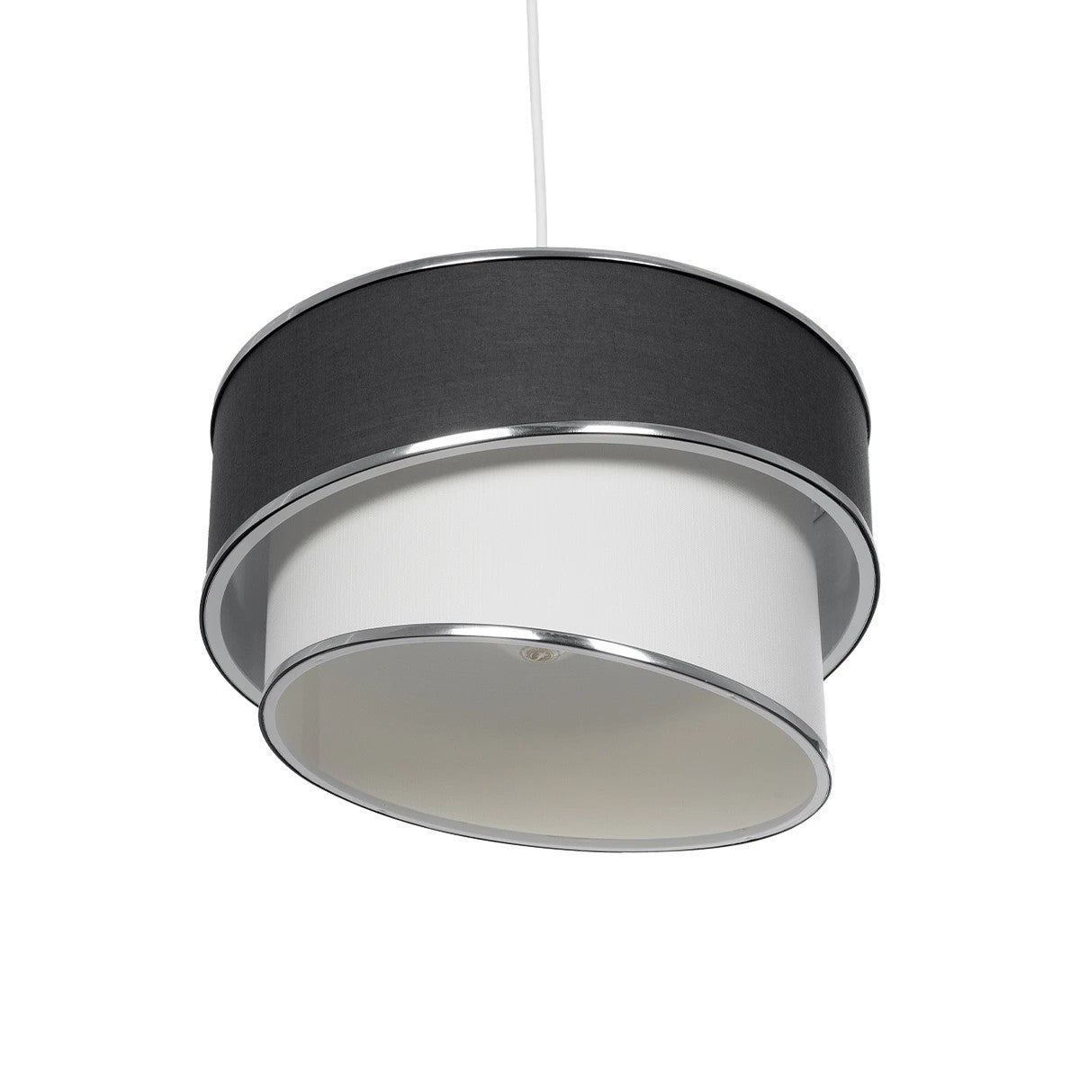 SONIA 203-0123 Μοντέρνο Κρεμαστό Φωτιστικό Οροφής με Ντουί 1 x E27 AC 220-240V IP20 - Γκρι & Λευκό - Μ30 x Π30 x Υ24