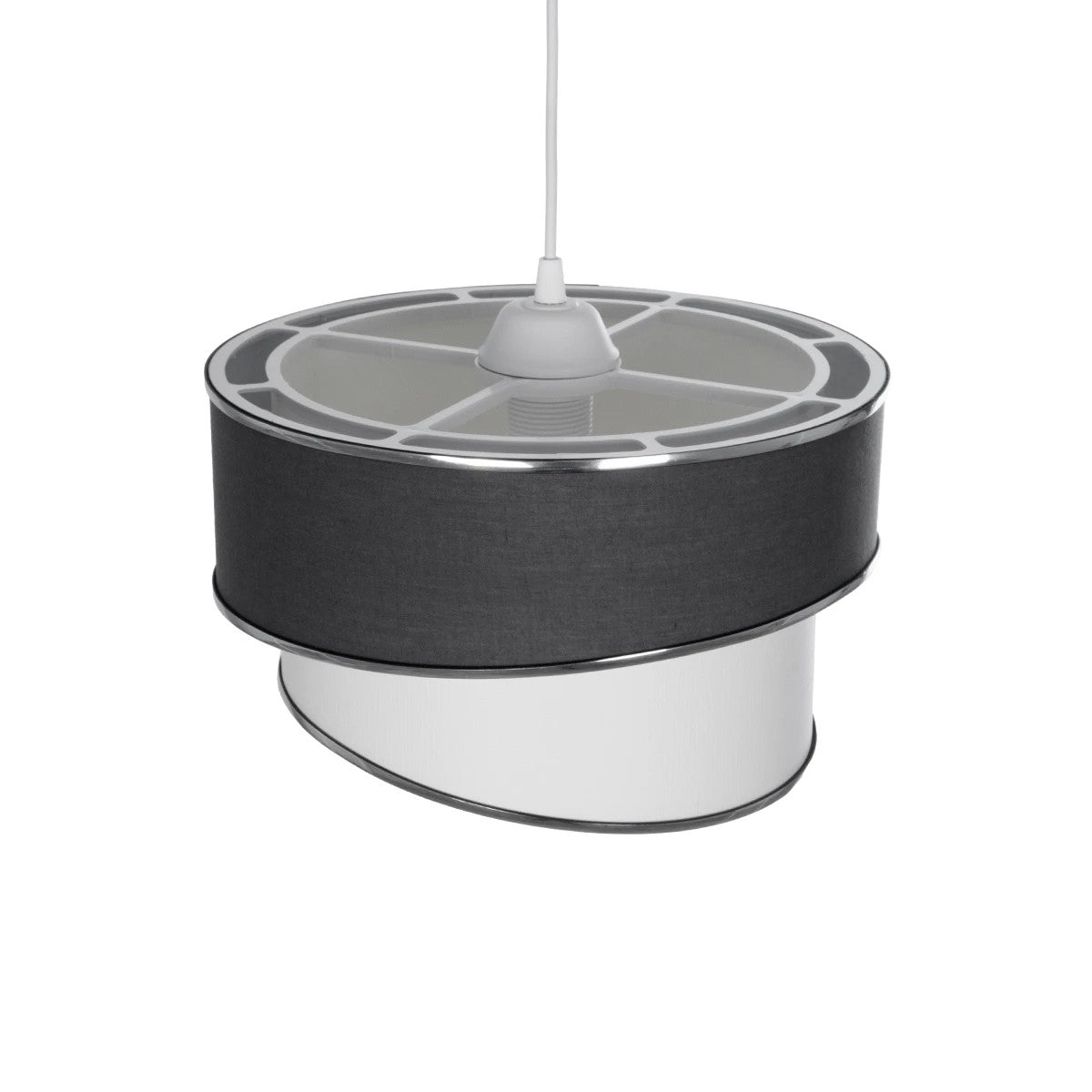 SONIA 203-0123 Μοντέρνο Κρεμαστό Φωτιστικό Οροφής με Ντουί 1 x E27 AC 220-240V IP20 - Γκρι & Λευκό - Μ30 x Π30 x Υ24