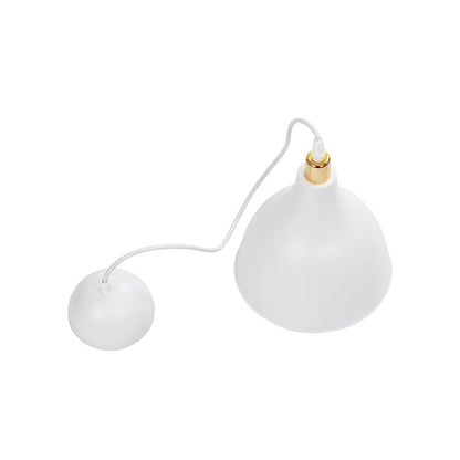 RADE 203-0125 Μοντέρνο Κρεμαστό Φωτιστικό Οροφής με Ντουί 1 x E27 AC 220-240V IP20 - Λευκό & Χρυσό - Μ18.5 x Π18.5 x Υ23