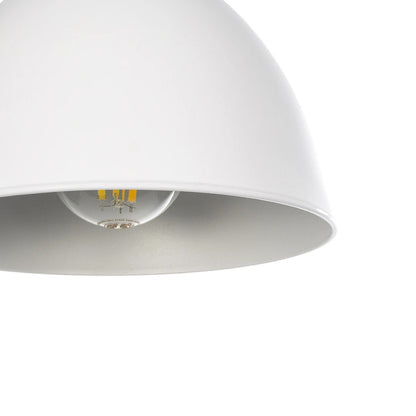 RADE 203-0125 Μοντέρνο Κρεμαστό Φωτιστικό Οροφής με Ντουί 1 x E27 AC 220-240V IP20 - Λευκό & Χρυσό - Μ18.5 x Π18.5 x Υ23