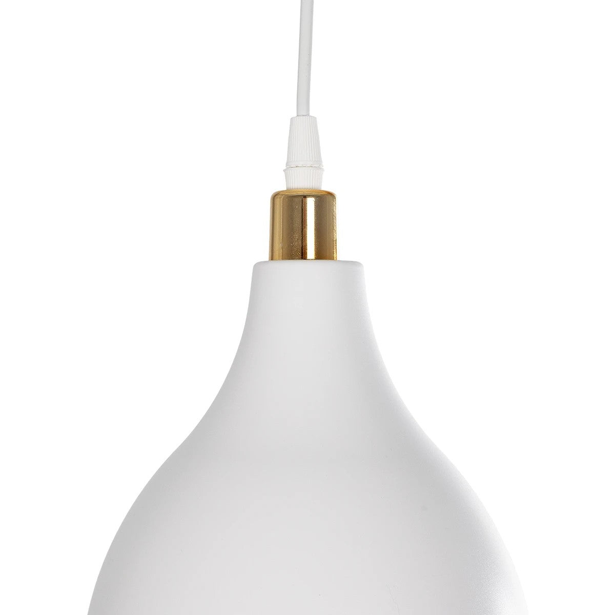 RADE 203-0125 Μοντέρνο Κρεμαστό Φωτιστικό Οροφής με Ντουί 1 x E27 AC 220-240V IP20 - Λευκό & Χρυσό - Μ18.5 x Π18.5 x Υ23