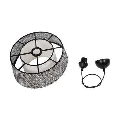 ALINA 203-0130 Μοντέρνο Κρεμαστό Φωτιστικό Οροφής με Ντουί 1 x E27 AC 220-240V IP20 - Γκρι & Λευκό - Μ30 x Π30 x Υ20