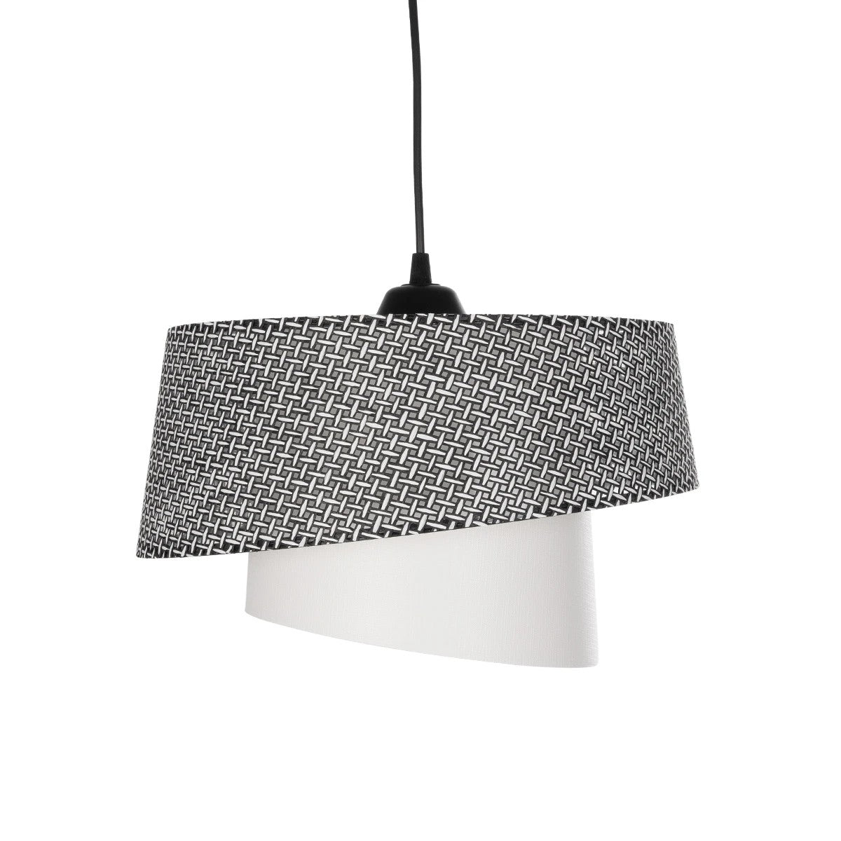 ALINA 203-0130 Μοντέρνο Κρεμαστό Φωτιστικό Οροφής με Ντουί 1 x E27 AC 220-240V IP20 - Γκρι & Λευκό - Μ30 x Π30 x Υ20