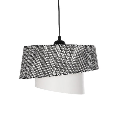 ALINA 203-0130 Μοντέρνο Κρεμαστό Φωτιστικό Οροφής με Ντουί 1 x E27 AC 220-240V IP20 - Γκρι & Λευκό - Μ30 x Π30 x Υ20