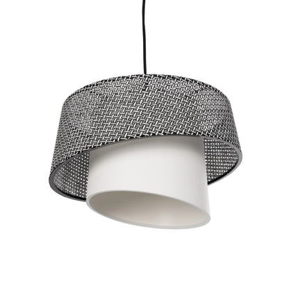 ALINA 203-0130 Μοντέρνο Κρεμαστό Φωτιστικό Οροφής με Ντουί 1 x E27 AC 220-240V IP20 - Γκρι & Λευκό - Μ30 x Π30 x Υ20