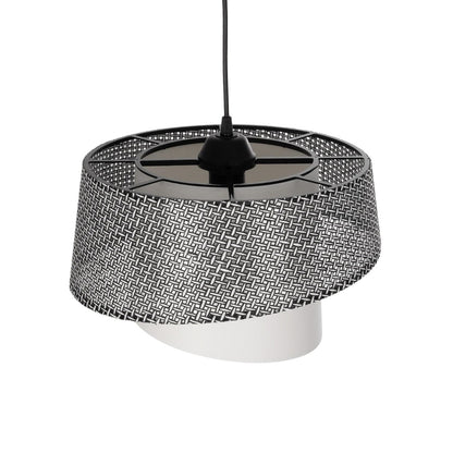 ALINA 203-0130 Μοντέρνο Κρεμαστό Φωτιστικό Οροφής με Ντουί 1 x E27 AC 220-240V IP20 - Γκρι & Λευκό - Μ30 x Π30 x Υ20