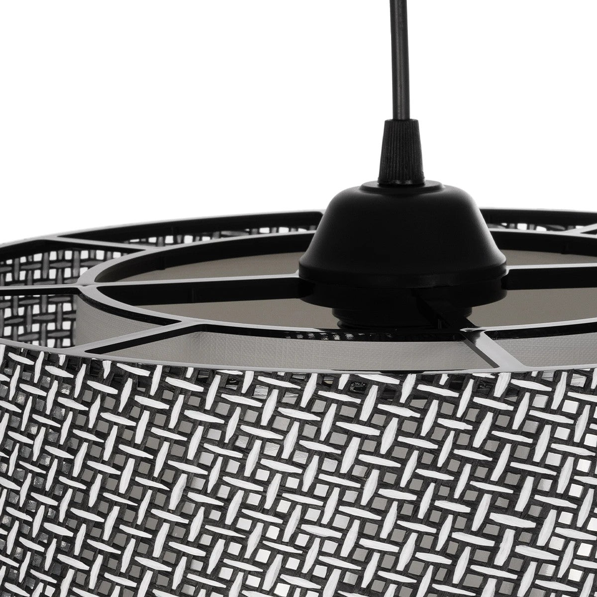 ALINA 203-0130 Μοντέρνο Κρεμαστό Φωτιστικό Οροφής με Ντουί 1 x E27 AC 220-240V IP20 - Γκρι & Λευκό - Μ30 x Π30 x Υ20