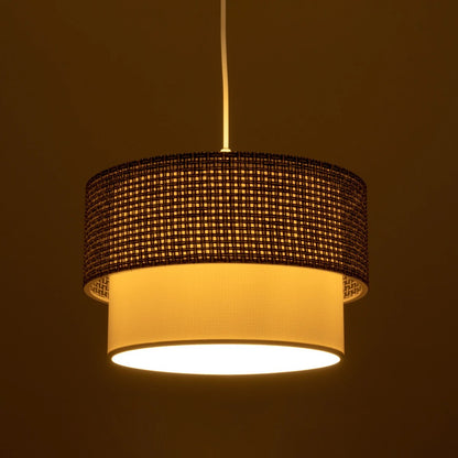 SISSIE 203-0139 Μοντέρνο Κρεμαστό Φωτιστικό Οροφής με Ντουί 1 x E27 AC 220-240V IP20 - Μαύρο & Λευκό - Μ30 x Π30 x Υ23