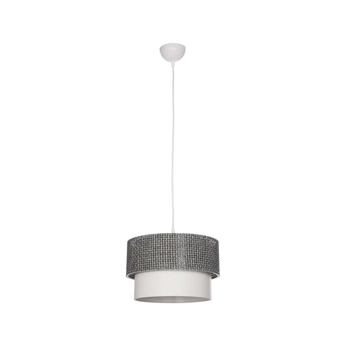 SISSIE 203-0139 Μοντέρνο Κρεμαστό Φωτιστικό Οροφής με Ντουί 1 x E27 AC 220-240V IP20 - Μαύρο & Λευκό - Μ30 x Π30 x Υ23