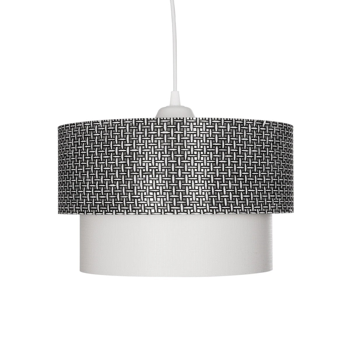 SISSIE 203-0139 Μοντέρνο Κρεμαστό Φωτιστικό Οροφής με Ντουί 1 x E27 AC 220-240V IP20 - Μαύρο & Λευκό - Μ30 x Π30 x Υ23