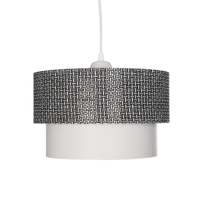 SISSIE 203-0139 Μοντέρνο Κρεμαστό Φωτιστικό Οροφής με Ντουί 1 x E27 AC 220-240V IP20 - Μαύρο & Λευκό - Μ30 x Π30 x Υ23