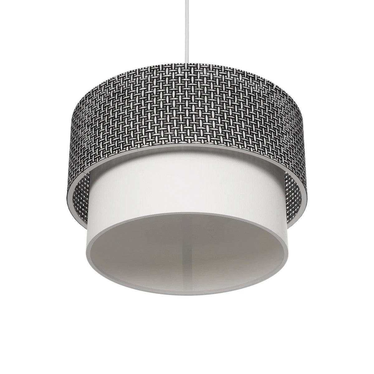 SISSIE 203-0139 Μοντέρνο Κρεμαστό Φωτιστικό Οροφής με Ντουί 1 x E27 AC 220-240V IP20 - Μαύρο & Λευκό - Μ30 x Π30 x Υ23