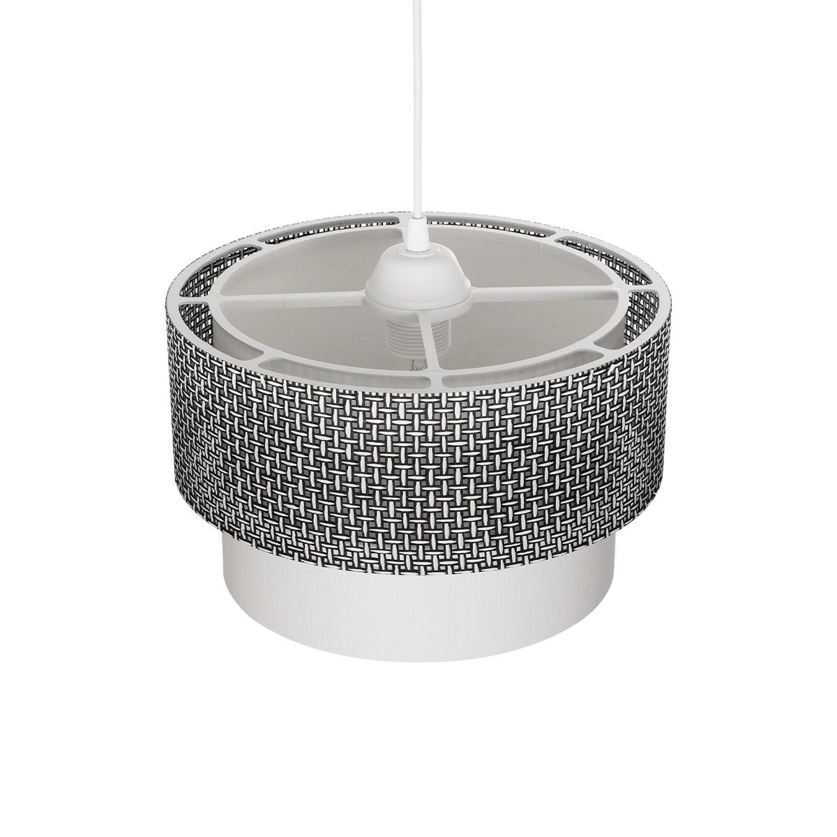 SISSIE 203-0139 Μοντέρνο Κρεμαστό Φωτιστικό Οροφής με Ντουί 1 x E27 AC 220-240V IP20 - Μαύρο & Λευκό - Μ30 x Π30 x Υ23