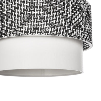 SISSIE 203-0139 Μοντέρνο Κρεμαστό Φωτιστικό Οροφής με Ντουί 1 x E27 AC 220-240V IP20 - Μαύρο & Λευκό - Μ30 x Π30 x Υ23