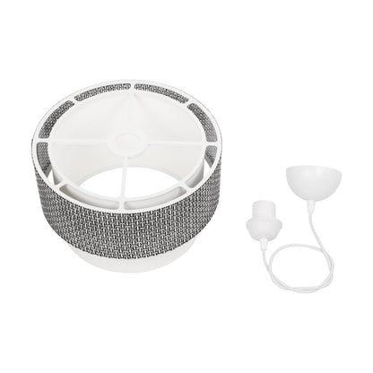 SISSIE 203-0139 Μοντέρνο Κρεμαστό Φωτιστικό Οροφής με Ντουί 1 x E27 AC 220-240V IP20 - Μαύρο & Λευκό - Μ30 x Π30 x Υ23