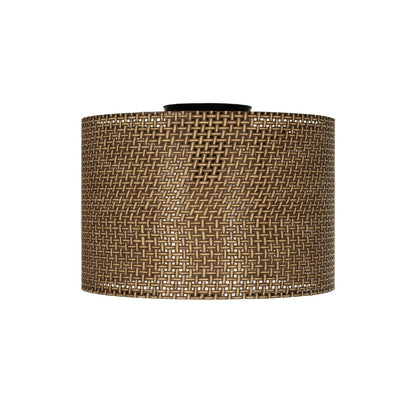 CILIO 203-0151 Μοντέρνο Φωτιστικό Οροφής Καπέλο Μονόφωτο 1 x E27 IP20 Καφέ Διάτρητο Ύφασμα - Μ30 x Π30 x Υ22
