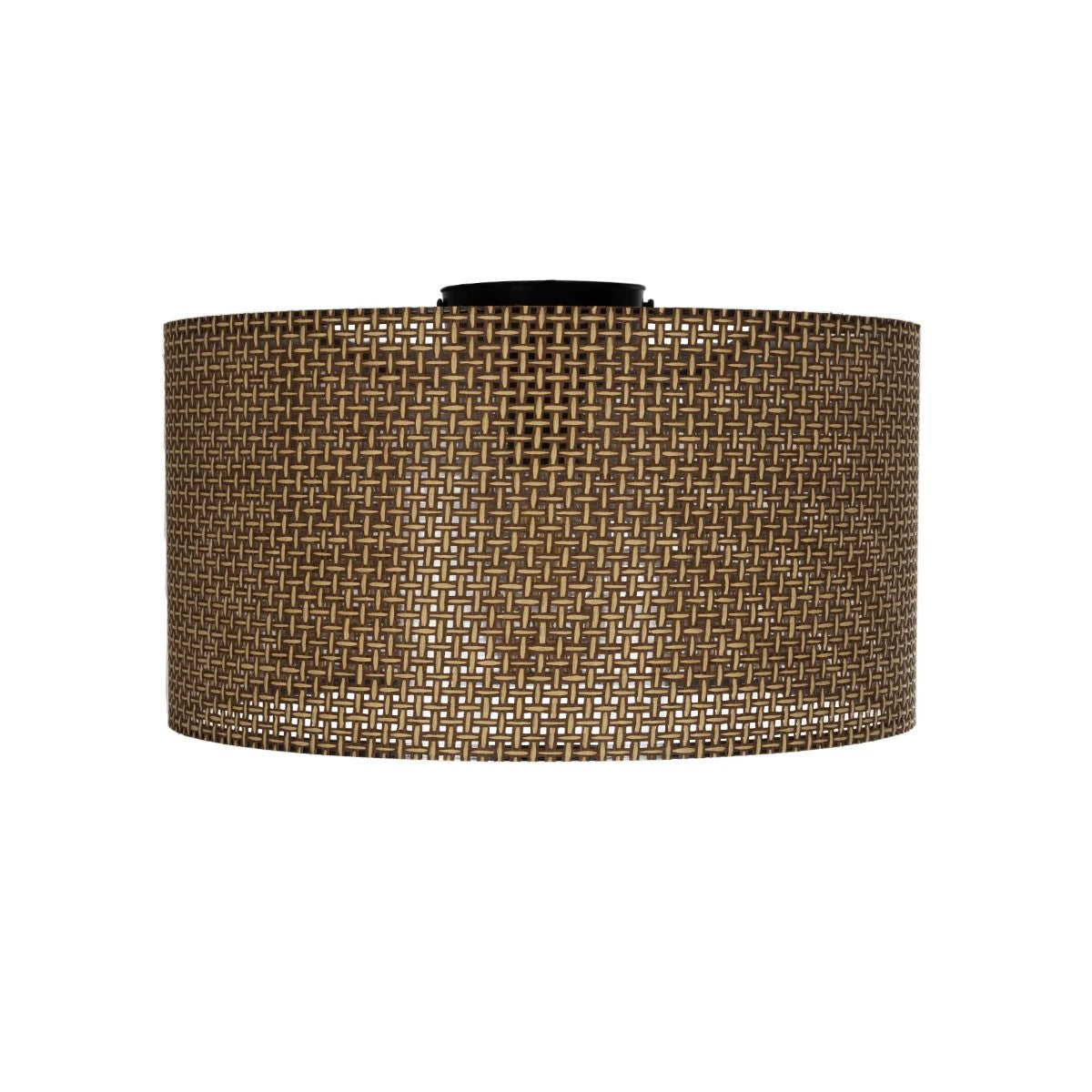 CILIO 203-0156 Μοντέρνο Φωτιστικό Οροφής Καπέλο Μονόφωτο 1 x E27 IP20 Καφέ Διάτρητο Ύφασμα - Μ38 x Π38 x Υ23