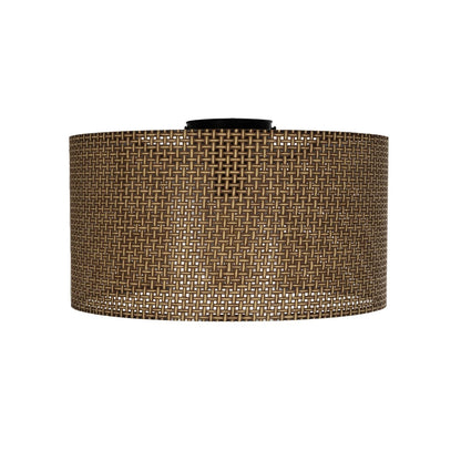 CILIO 203-0156 Μοντέρνο Φωτιστικό Οροφής Καπέλο Μονόφωτο 1 x E27 IP20 Καφέ Διάτρητο Ύφασμα - Μ38 x Π38 x Υ23