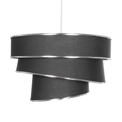 SIERA 203-0167 Μοντέρνο Κρεμαστό Φωτιστικό Οροφής με Ντουί 1 x E27 AC 220-240V IP20 - Γκρι & Ασημί - Μ38 x Π38 x Υ26