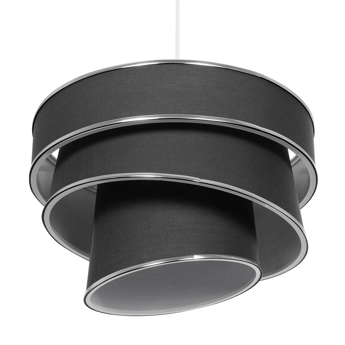 SIERA 203-0167 Μοντέρνο Κρεμαστό Φωτιστικό Οροφής με Ντουί 1 x E27 AC 220-240V IP20 - Γκρι & Ασημί - Μ38 x Π38 x Υ26