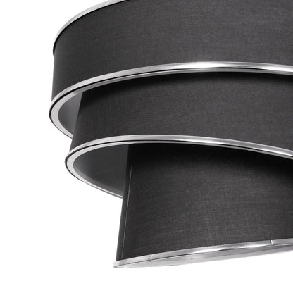 SIERA 203-0167 Μοντέρνο Κρεμαστό Φωτιστικό Οροφής με Ντουί 1 x E27 AC 220-240V IP20 - Γκρι & Ασημί - Μ38 x Π38 x Υ26