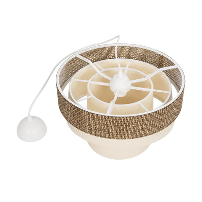 SIERA 203-0169 Μοντέρνο Κρεμαστό Φωτιστικό Οροφής με Ντουί 1 x E27 AC 220-240V IP20 - Καφέ & Μπεζ - Μ38 x Π38 x Υ26