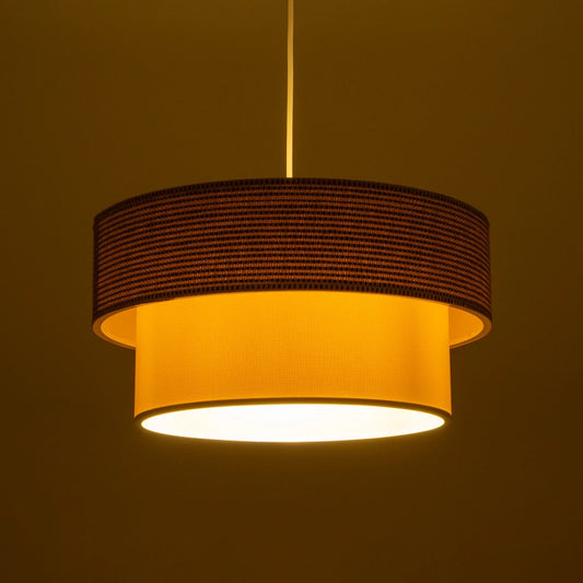 LIVA 203-0174 Μοντέρνο Κρεμαστό Φωτιστικό Οροφής με Ντουί 1 x E27 AC 220-240V IP20 - Μπεζ - Μ38 x Π38 x Υ30