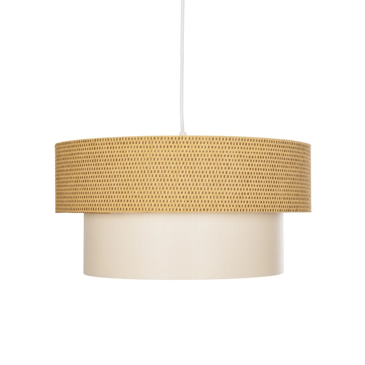 LIVA 203-0174 Μοντέρνο Κρεμαστό Φωτιστικό Οροφής με Ντουί 1 x E27 AC 220-240V IP20 - Μπεζ - Μ38 x Π38 x Υ30