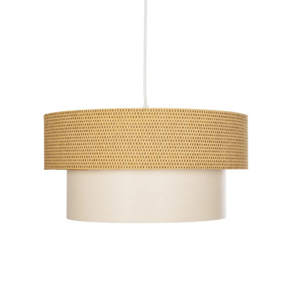 LIVA 203-0174 Μοντέρνο Κρεμαστό Φωτιστικό Οροφής με Ντουί 1 x E27 AC 220-240V IP20 - Μπεζ - Μ38 x Π38 x Υ30