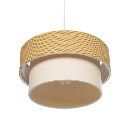 LIVA 203-0174 Μοντέρνο Κρεμαστό Φωτιστικό Οροφής με Ντουί 1 x E27 AC 220-240V IP20 - Μπεζ - Μ38 x Π38 x Υ30