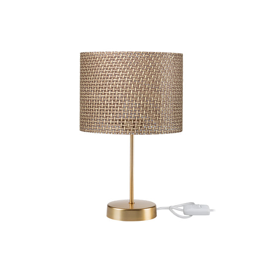 WIZ 203-0181 Μοντέρνο Επιτραπέζιο Φωτιστικό Μονόφωτο 1 x E27 IP20 Χρυσό Μέταλλο με Καφέ Καπέλο - Μ22 x Π22 x Υ36.5cm