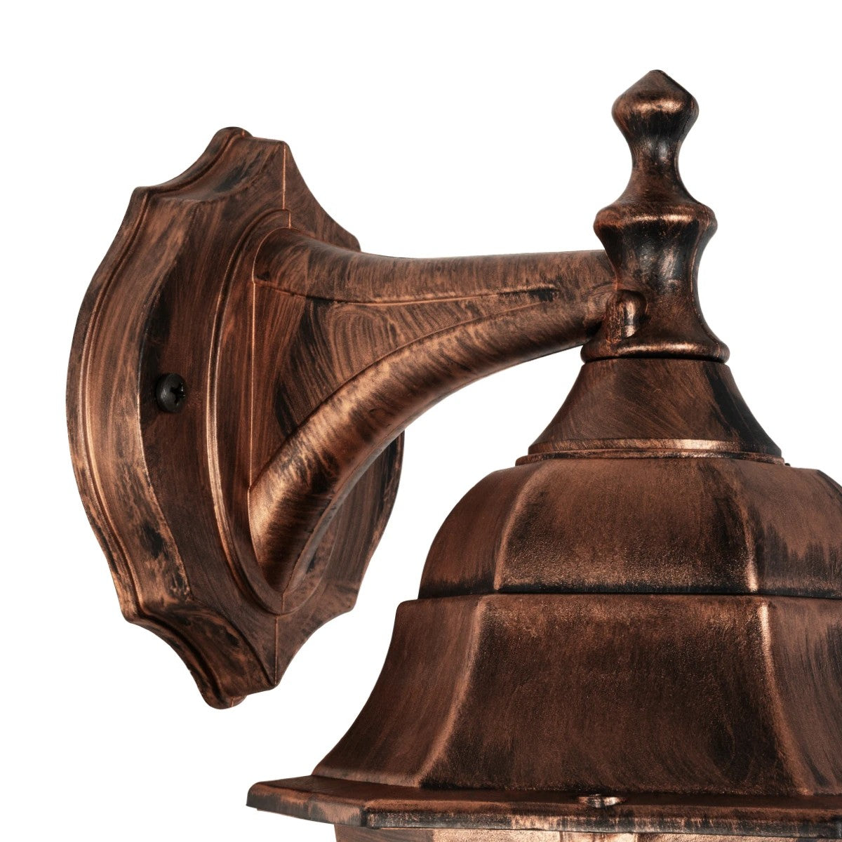 VITRO 203-0196 Vintage Επιτοίχιο Φωτιστικό Φαναράκι Μονόφωτο 1 x E27 IP44 Χάλκινο Πλαστικό - Μ17 x Π20 x Υ36