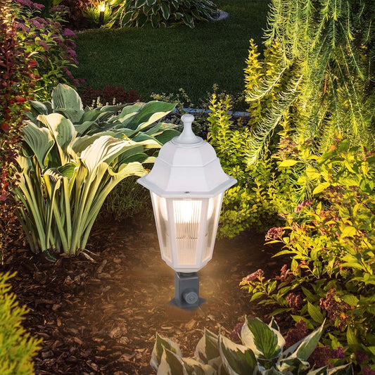 VITRO 203-0203 Vintage Καρφωτό Φωτιστικό Φαναράκι Μονόφωτο 1 x E27 IP44 Λευκό Πλαστικό Σώμα - Μ16 x Π16 x Υ51cm