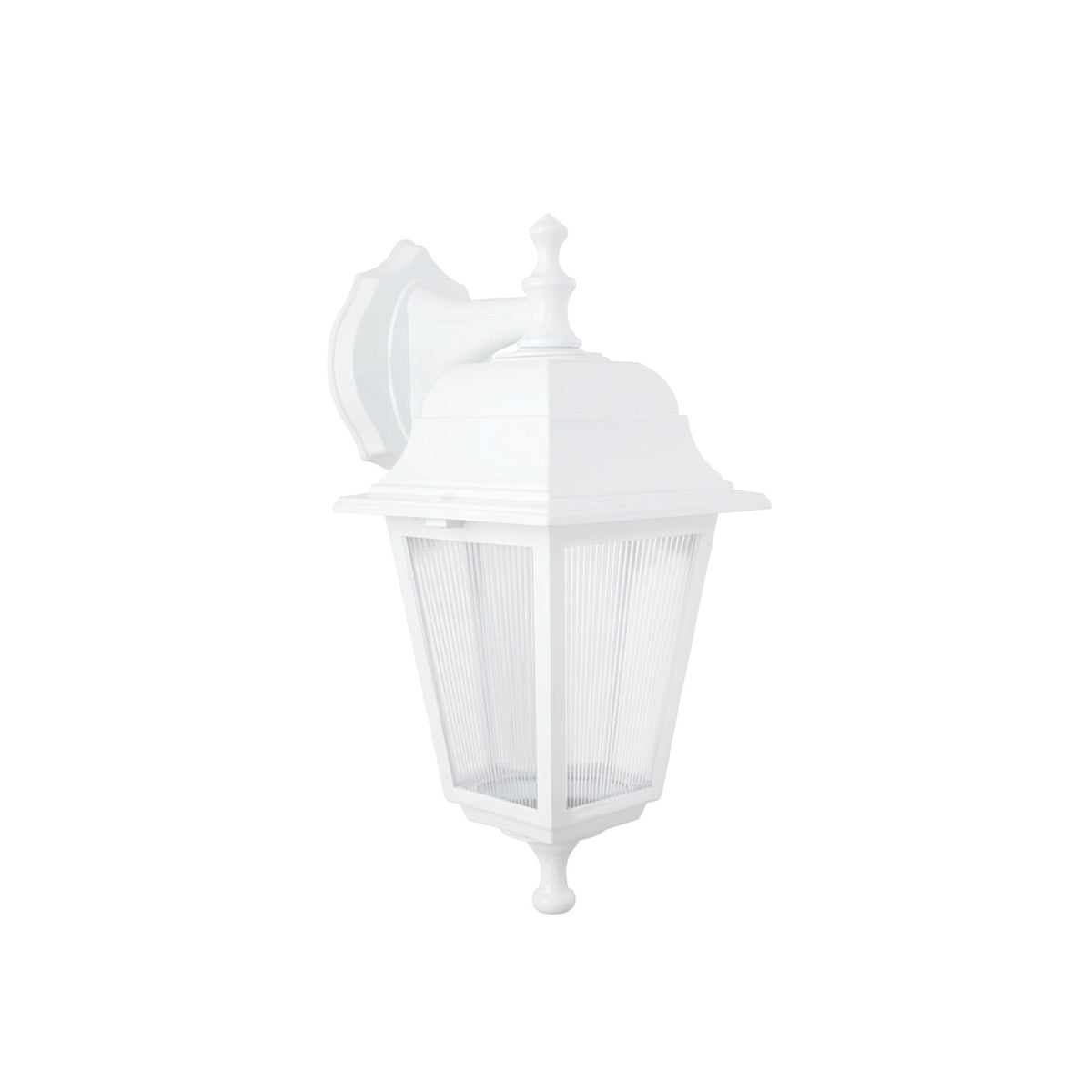 SOLME 203-0221 Vintage Επιτοίχιο Φωτιστικό Φαναράκι Μονόφωτο 1 x E27 IP44 Λευκό Πλαστικό Σώμα - Μ19 x Π15 x Υ35cm