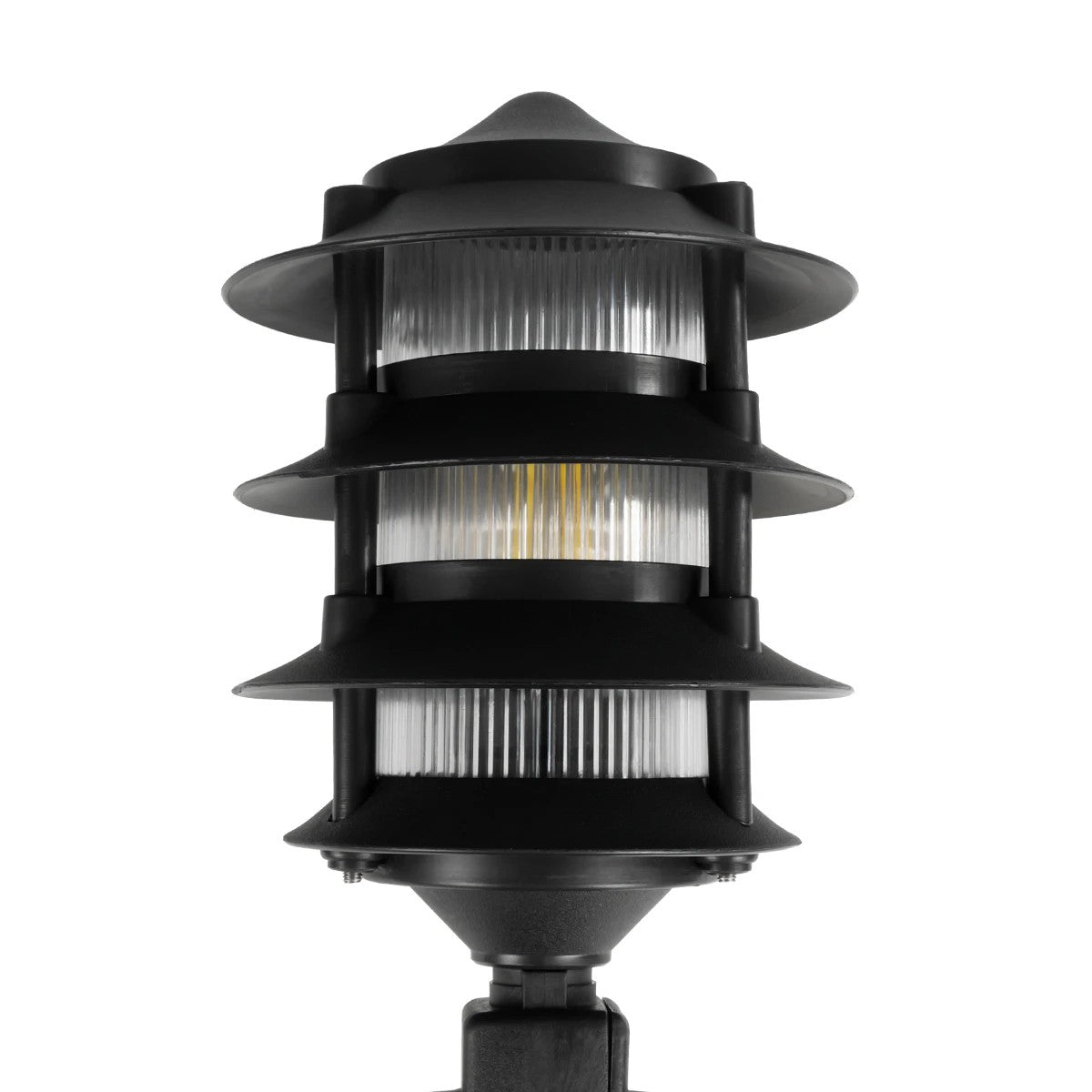 LANTERNA 203-0242 Μοντέρνο Καρφωτό Φωτιστικό Φαναράκι Μονόφωτο 1 x E27 IP44 Μαύρο & Διάφανο Πλαστικό - Μ16 x Π16 x Υ50