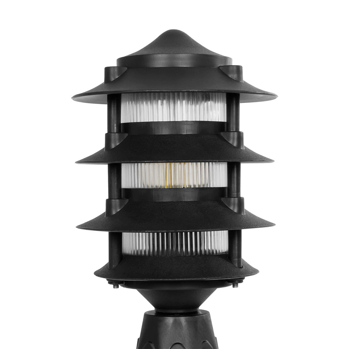 LANTERNA 203-0243 Μοντέρνο Επιδαπέδιο Φωτιστικό Φαναράκι Μονόφωτο 1 x E27 IP44 Μαύρο & Διάφανο Πλαστικό - Μ16 x Π16 x Υ35