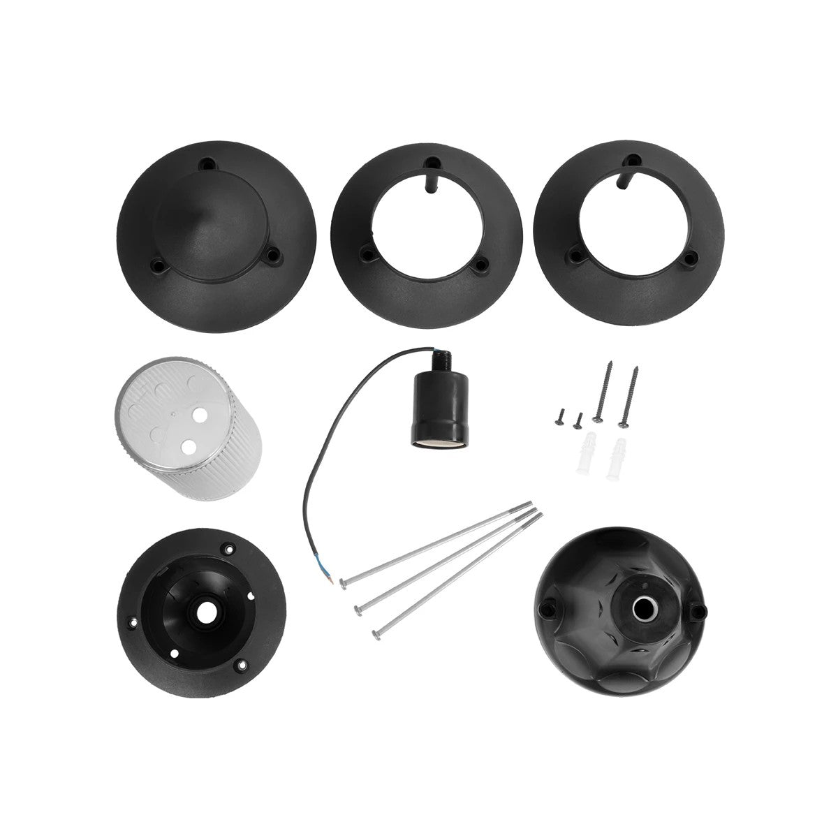 LANTERNA 203-0243 Μοντέρνο Επιδαπέδιο Φωτιστικό Φαναράκι Μονόφωτο 1 x E27 IP44 Μαύρο & Διάφανο Πλαστικό - Μ16 x Π16 x Υ35