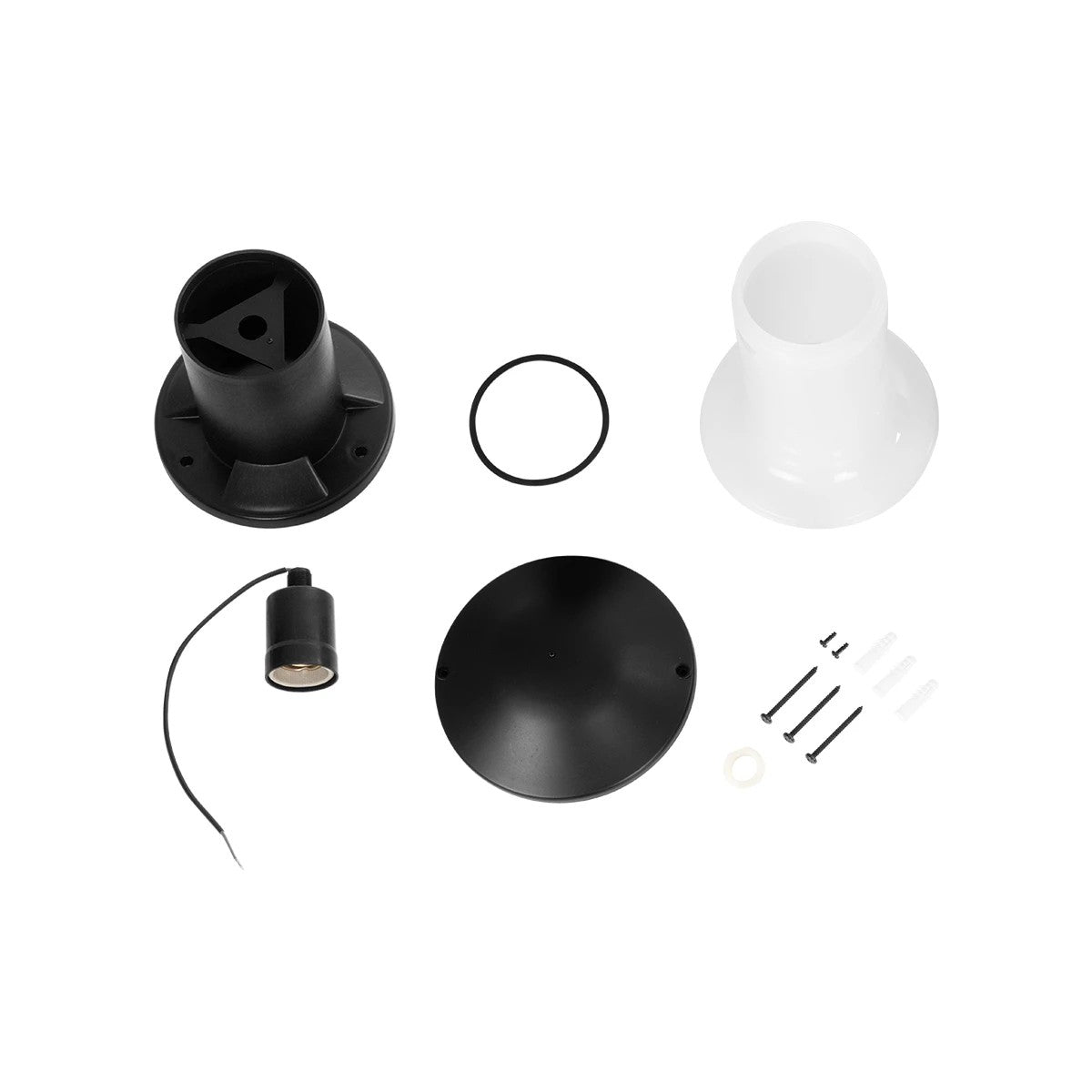 GARDENIO 203-0246 Μοντέρνο Επιδαπέδιο Φωτιστικό Κολωνάκι Κήπου Μονόφωτο 1 x E27 IP44 Μαύρο Πλαστικό - Μ17 x Π17 x Υ32