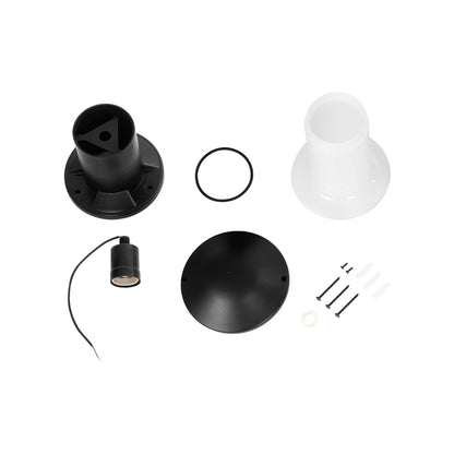 GARDENIO 203-0246 Μοντέρνο Επιδαπέδιο Φωτιστικό Κολωνάκι Κήπου Μονόφωτο 1 x E27 IP44 Μαύρο Πλαστικό - Μ17 x Π17 x Υ32