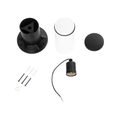 GARDENIO 203-0249 Μοντέρνο Επιδαπέδιο Φωτιστικό Κολωνάκι Κήπου Μονόφωτο 1 x E27 IP44 Μαύρο Πλαστικό - Μ15 x Π15 x Υ31