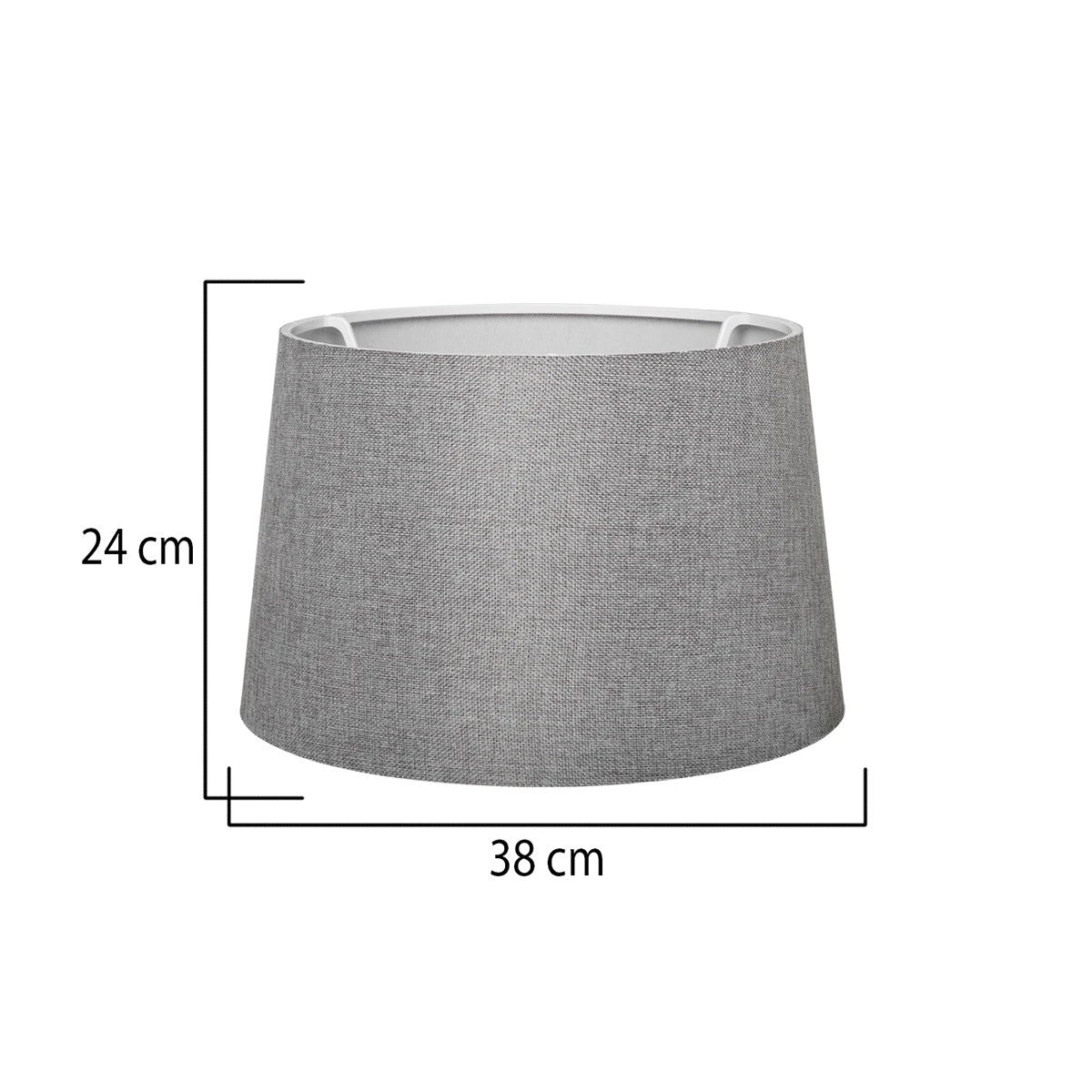 COVER 203-0264 Μοντέρνο Φωτιστικό Καπέλο Γκρί Ύφασμα - Μ38 x Π38 x Υ30