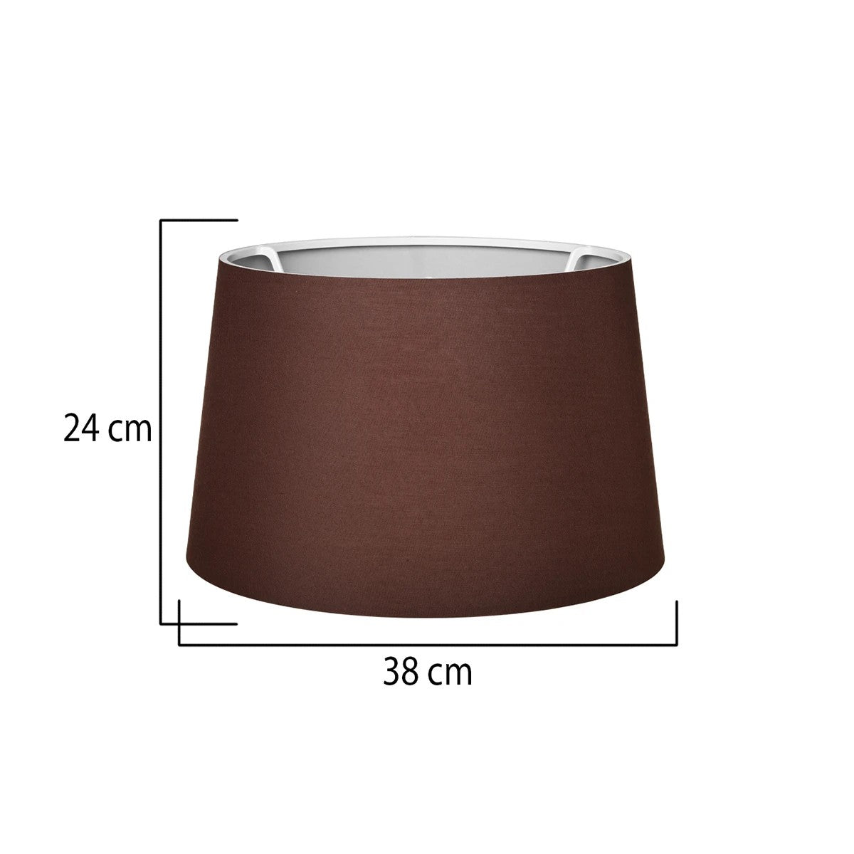 COVER 203-0265 Μοντέρνο Φωτιστικό Καπέλο Καφέ Ύφασμα - Μ38 x Π38 x Υ30