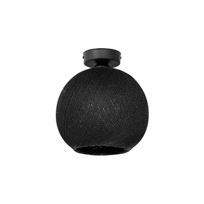 CORDER 203-0271 Μοντέρνο Φωτιστικό Οροφής Μπάλα Μονόφωτο 1 x E27 IP20 Μαύρο Σχοίνι - Μ25 x Π25 x Υ25cm