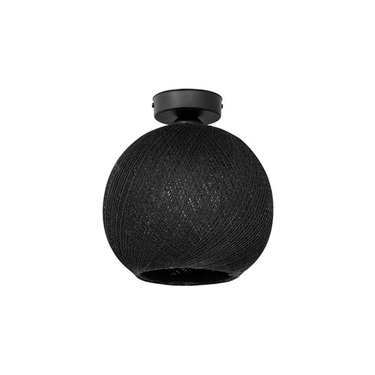 CORDER 203-0271 Μοντέρνο Φωτιστικό Οροφής Μπάλα Μονόφωτο 1 x E27 IP20 Μαύρο Σχοίνι - Μ25 x Π25 x Υ25cm