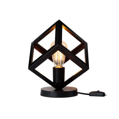 DISE 203-0272 Μοντέρνο Eπιτραπέζιο Φωτιστικό Μονόφωτο 1 x E27 IP20 Μαύρο Πλαστικό - Μ28 x Π28 x Υ29cm