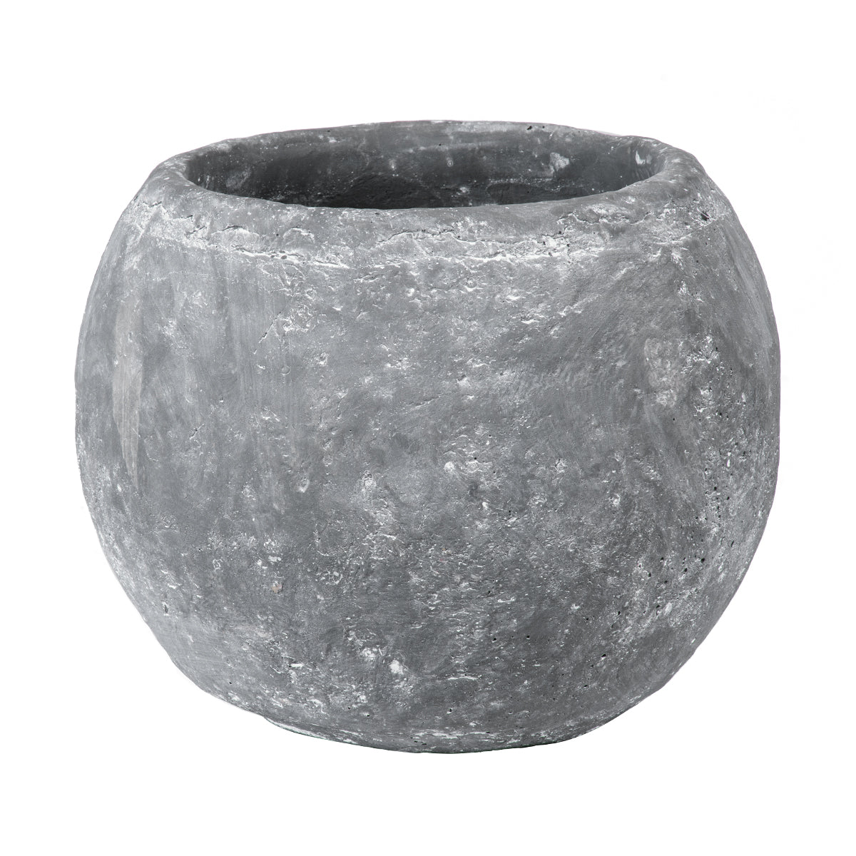 ALONISSOS 20458 Τσιμεντένιο Κασπώ Γλάστρα - Flower Pot Γκρι Φ18.5cm x Υ14.5cm