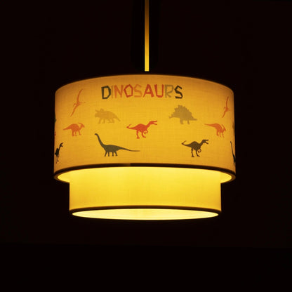 DINO 204-0006 Παιδικό Κρεμαστό Φωτιστικό Οροφής με Ντουί 1 x E27 AC 220-240V IP20 - Πολύχρωμο - Μ30 x Π30 x Υ24
