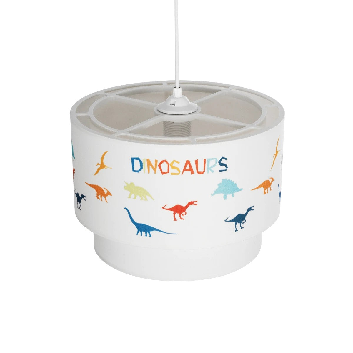 DINO 204-0006 Παιδικό Κρεμαστό Φωτιστικό Οροφής με Ντουί 1 x E27 AC 220-240V IP20 - Πολύχρωμο - Μ30 x Π30 x Υ24
